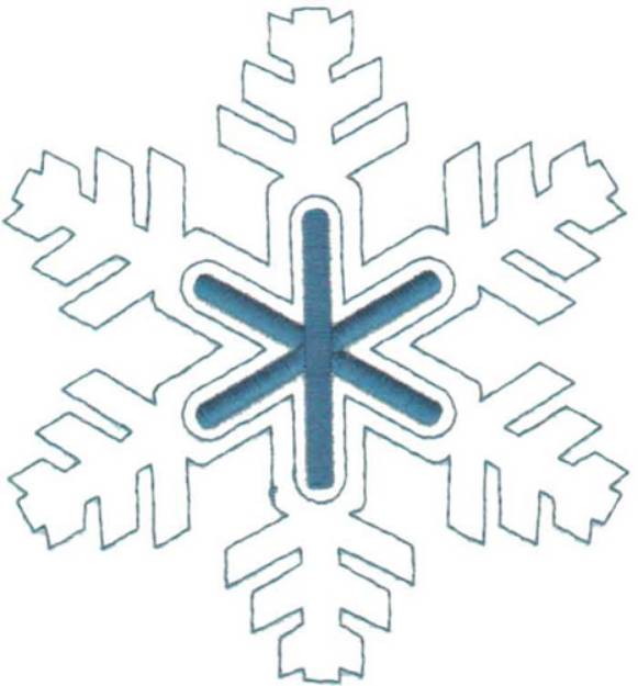 Picture of Snowflake Outline Machine Embroidery Design