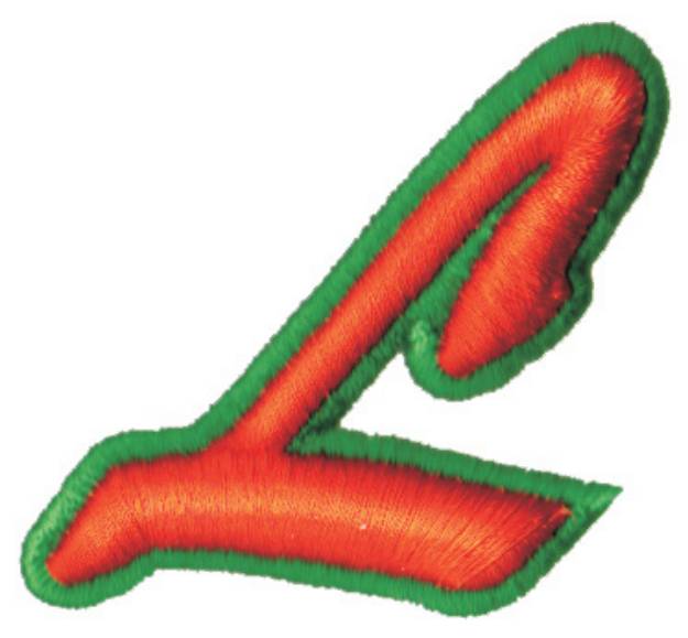 Picture of Script Foam L Machine Embroidery Design