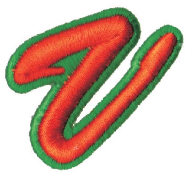 Picture of Script Foam V Machine Embroidery Design