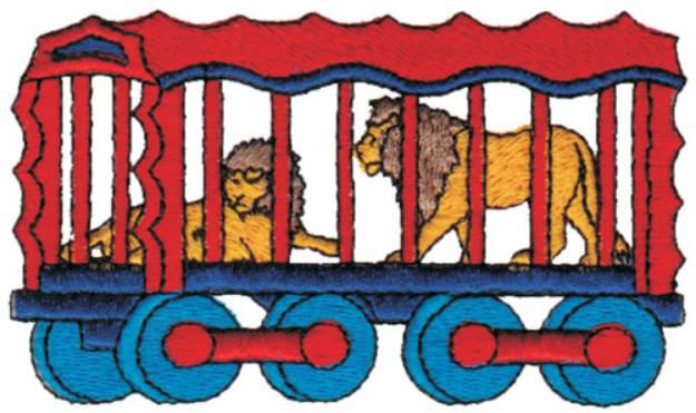 Picture of Lion Cage Machine Embroidery Design