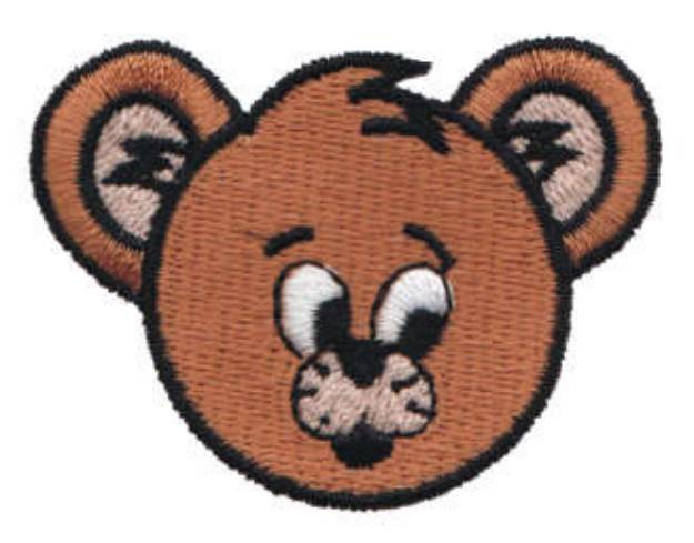 Picture of Surprised Bear Head Machine Embroidery Design