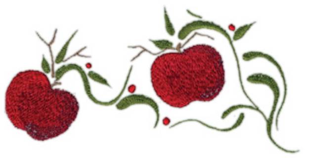 Picture of Two Apples Decorative Machine Embroidery Design