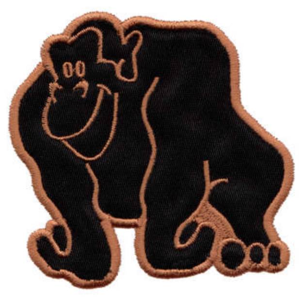 Picture of Gorilla Applique Machine Embroidery Design