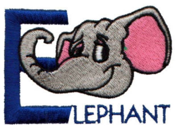 Picture of Kiddie Alphabet E Machine Embroidery Design