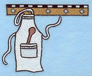 Picture of Apron Hanging on Rack Machine Embroidery Design