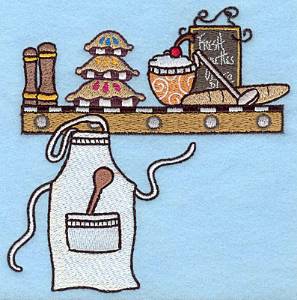 Picture of Kitchen shelf Machine Embroidery Design