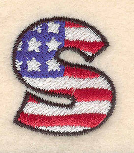 Picture of American Letter S Machine Embroidery Design