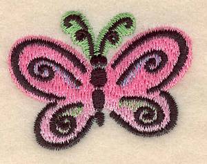 Picture of Pink Butterfly Machine Embroidery Design