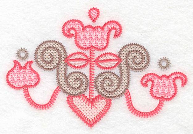 Picture of Floral Candelabra Machine Embroidery Design