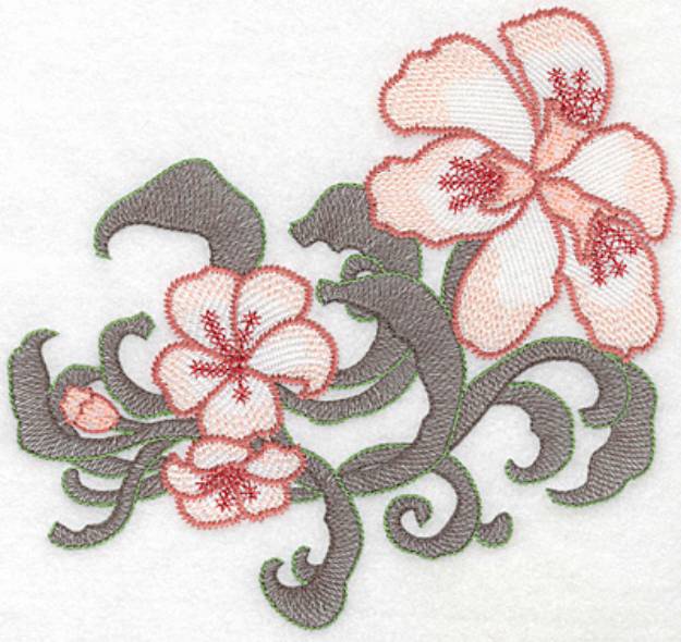 Picture of Artistic Lily Trio Machine Embroidery Design