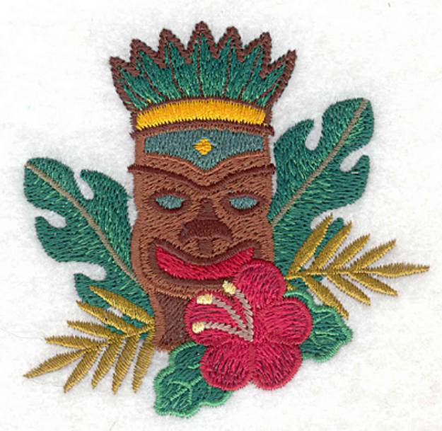 Picture of Tiki Head Machine Embroidery Design