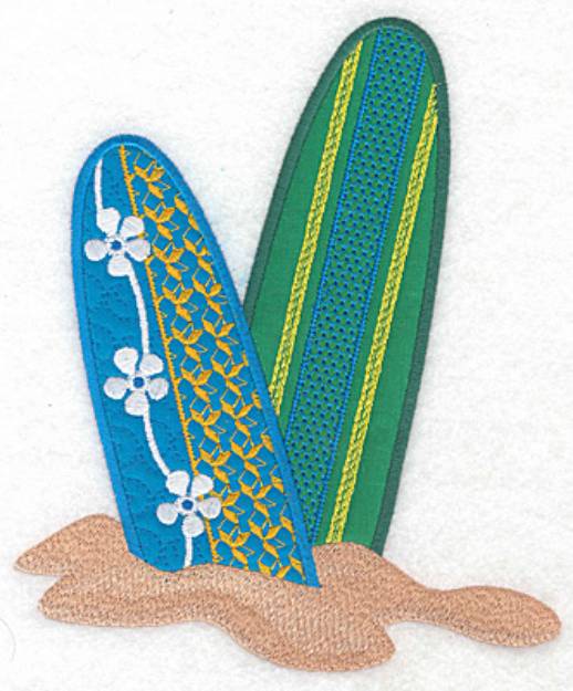 Picture of Surfboards Double Applique Machine Embroidery Design