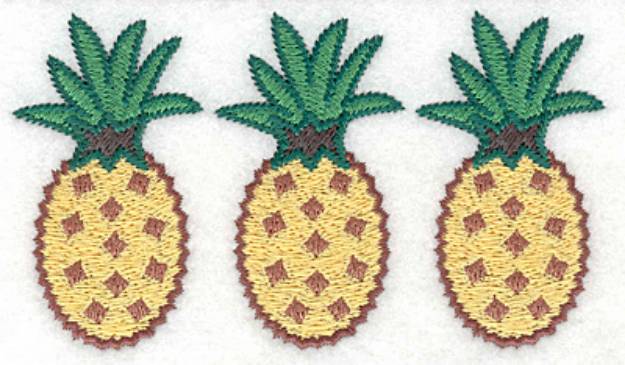 Picture of Pineapple Trio Machine Embroidery Design