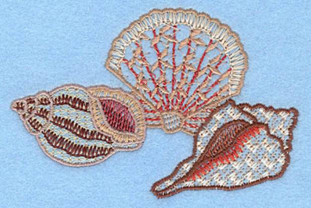 Picture of Seashells Machine Embroidery Design