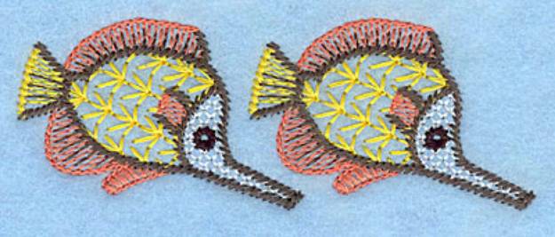 Picture of Tropical Fish Duo Machine Embroidery Design