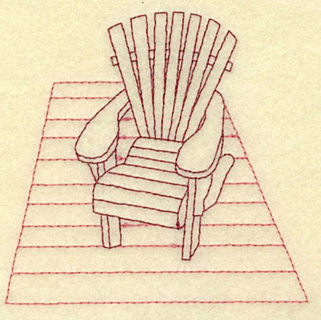 Picture of Redwork Chair Machine Embroidery Design