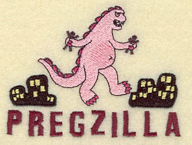 Picture of Pregzilla Machine Embroidery Design