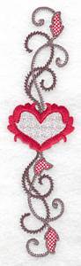 Picture of Floral Heart Machine Embroidery Design