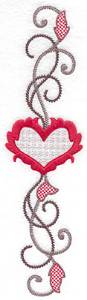 Picture of Floral Heart Machine Embroidery Design