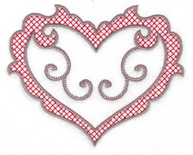 Picture of Decorated Heart Machine Embroidery Design