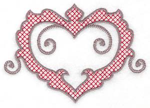 Picture of Heart Embellishment Machine Embroidery Design