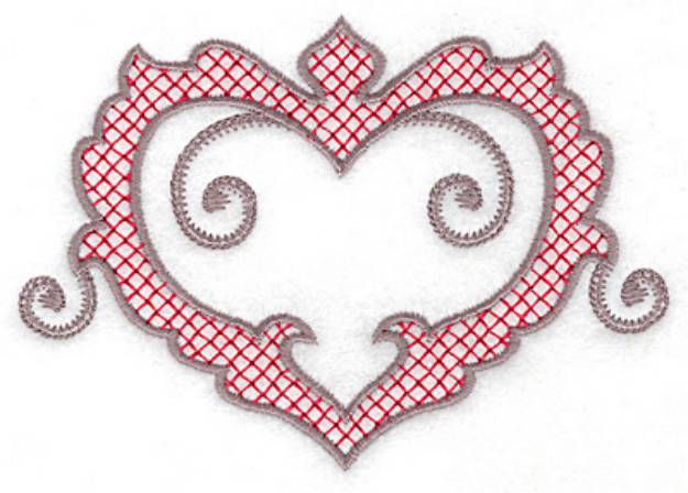 Picture of Heart Embellishment Machine Embroidery Design