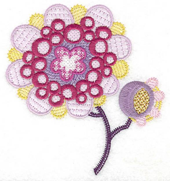 Picture of Patchwork Flowers Machine Embroidery Design