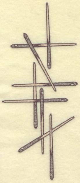 Picture of Cue Stick Arrangement Machine Embroidery Design