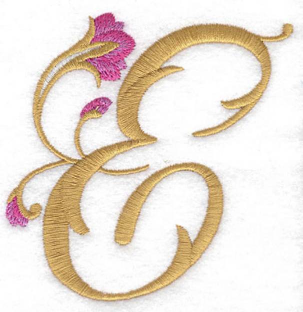 Picture of E Floral Machine Embroidery Design