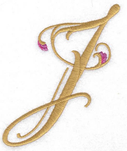 Picture of J Floral Machine Embroidery Design