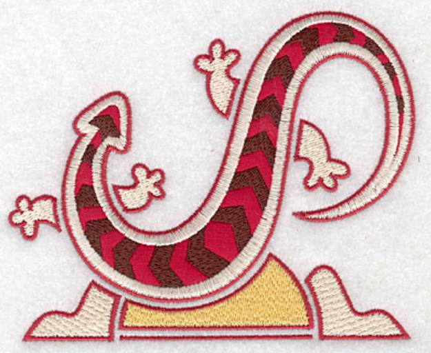 Picture of Gecko D Applique Machine Embroidery Design