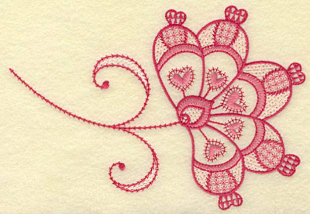 Picture of Floral Hearts Machine Embroidery Design