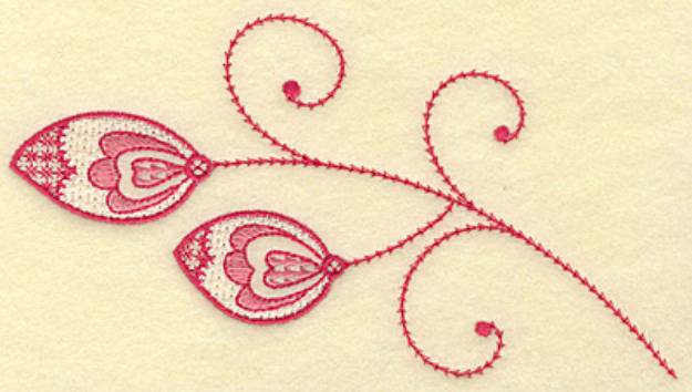 Picture of Leaves Hearts & Swirls Machine Embroidery Design