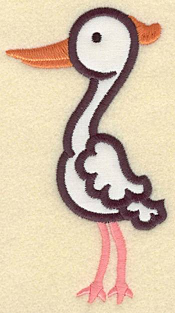 Picture of Egret Applique Machine Embroidery Design