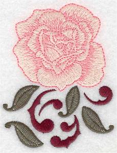 Picture of Single Rose Machine Embroidery Design