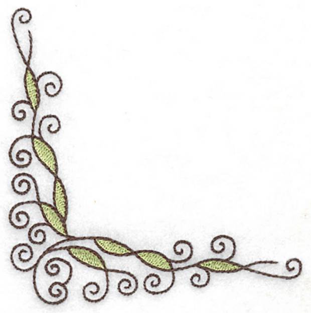 Picture of Swirl Corner Machine Embroidery Design