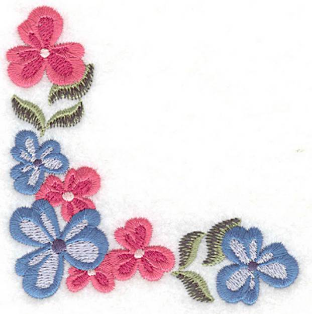 Picture of Floral Corner Machine Embroidery Design