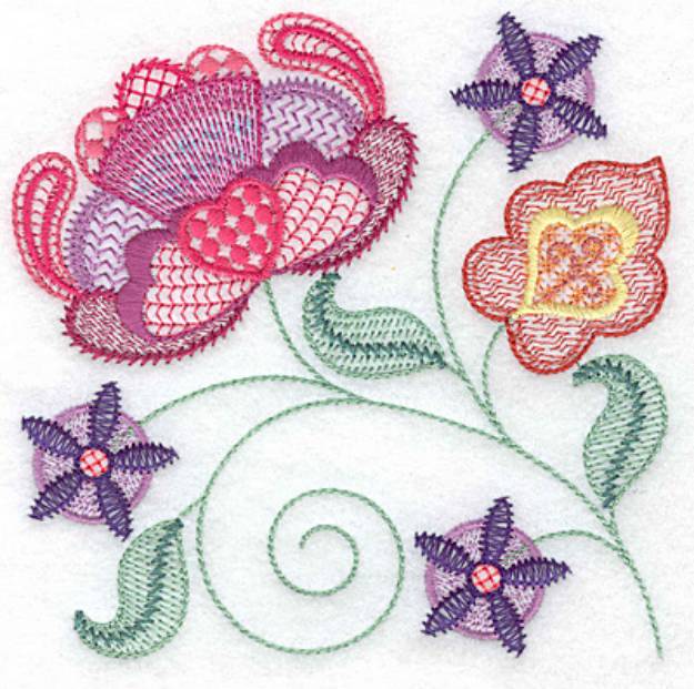 Picture of Floral Design Machine Embroidery Design