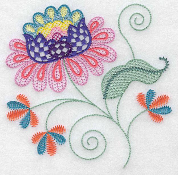 Picture of Floral Motif Machine Embroidery Design