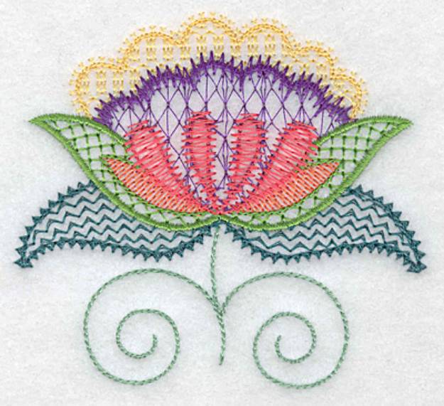 Picture of Floral Motif Machine Embroidery Design