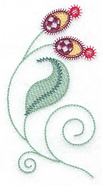 Picture of Buds And Leaves Machine Embroidery Design