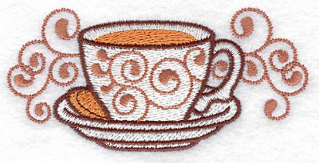 Picture of Teacup Machine Embroidery Design