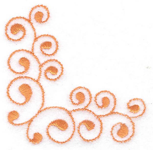 Picture of Corner Swirls Machine Embroidery Design