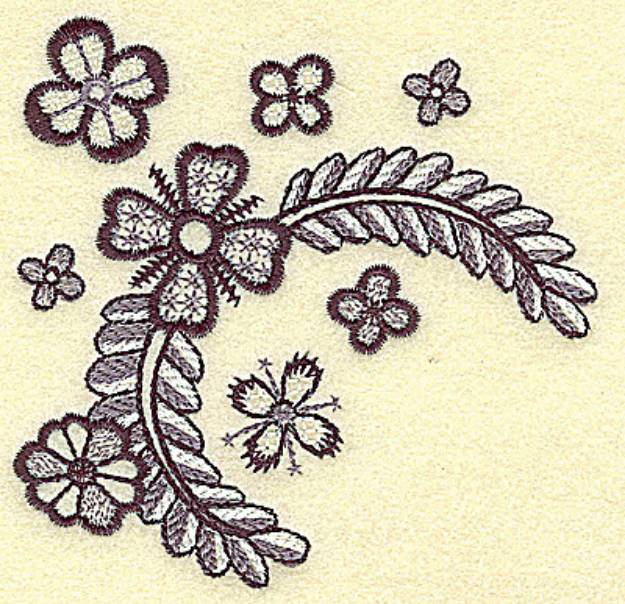 Picture of Blossoms And Vines Machine Embroidery Design