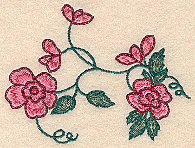 Picture of Floral Design Machine Embroidery Design