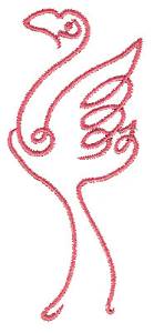 Picture of Flamingo Machine Embroidery Design