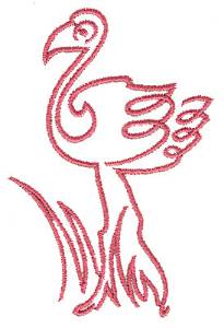 Picture of Flamingo Machine Embroidery Design