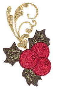 Picture of Holly With Berries Machine Embroidery Design