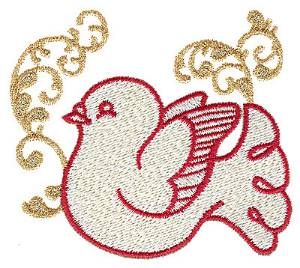 Picture of Dove Machine Embroidery Design