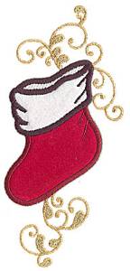 Picture of Christmas Stocking Applique Machine Embroidery Design